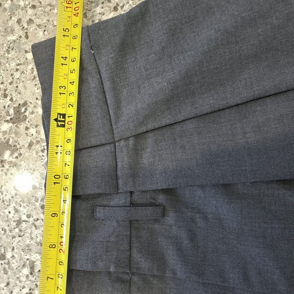 ZARA WOMAN Gray High Rise Paperbag Waist Wide Leg Ankle Dress Pants Sz Small.E43 - Picture 3 of 11